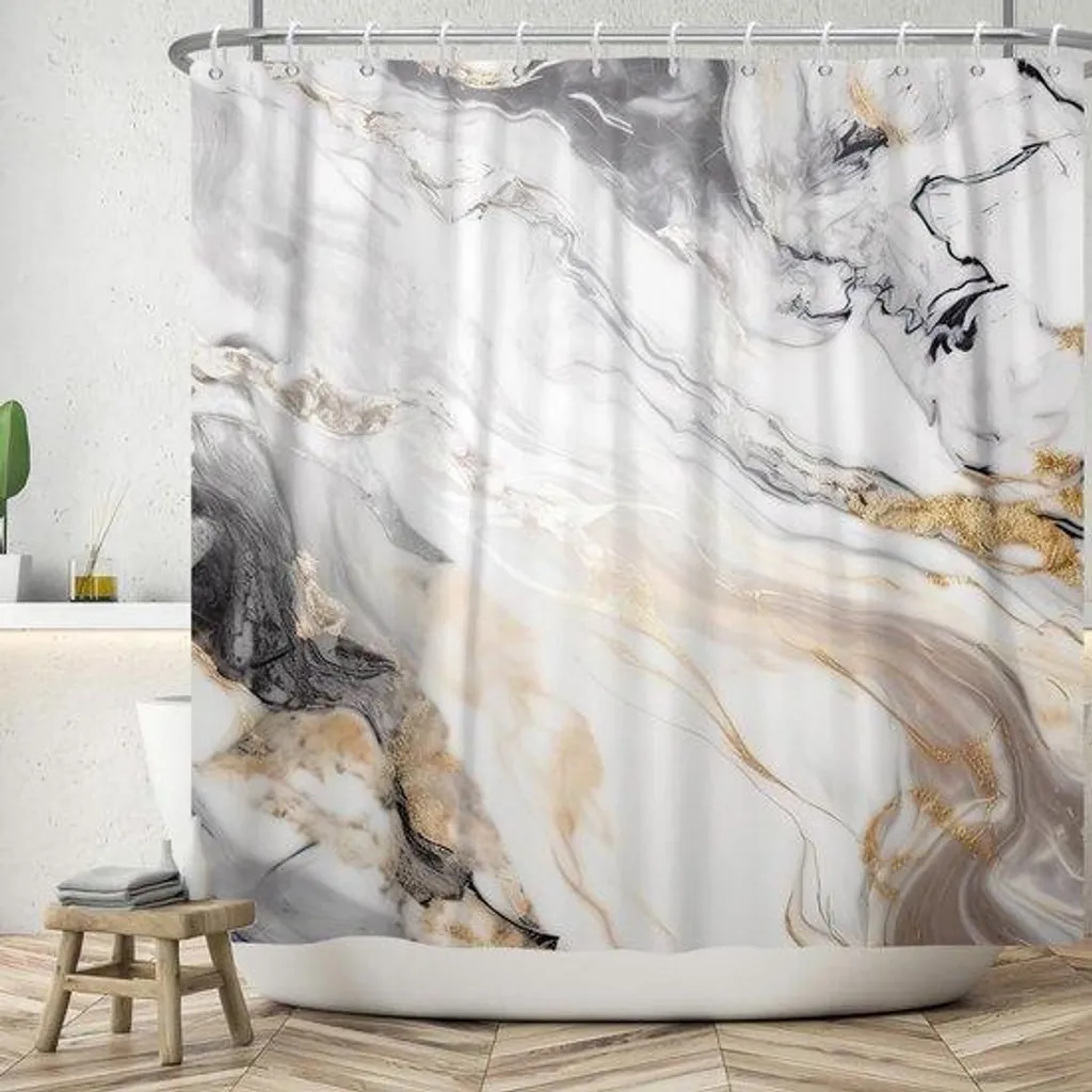 Rideau de douche moderne 180x200 cm pour une décoration de salle de bain