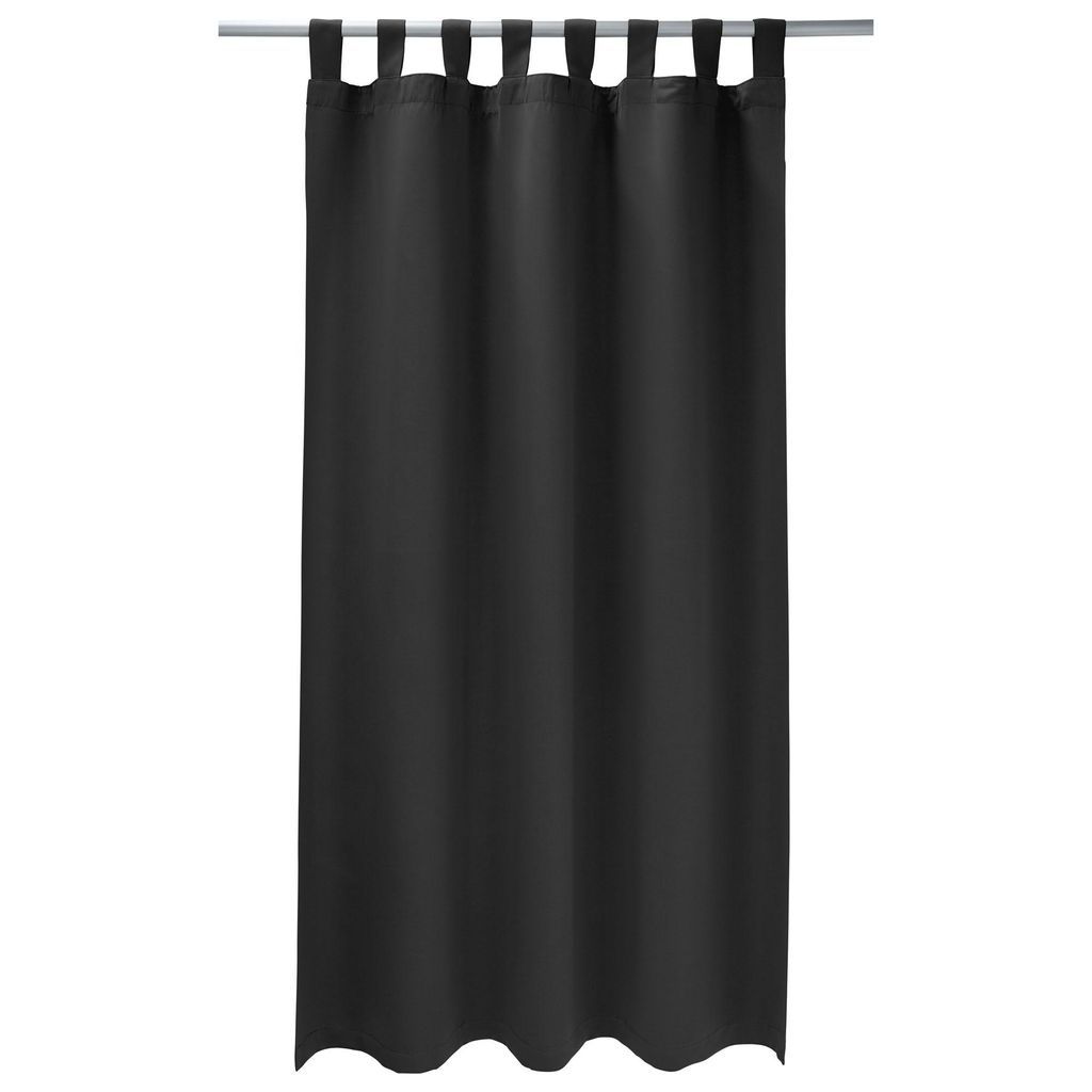 Verdunklungsvorhang 245x140 cm Schlaufe Schwarz Vorhang Produktbild 