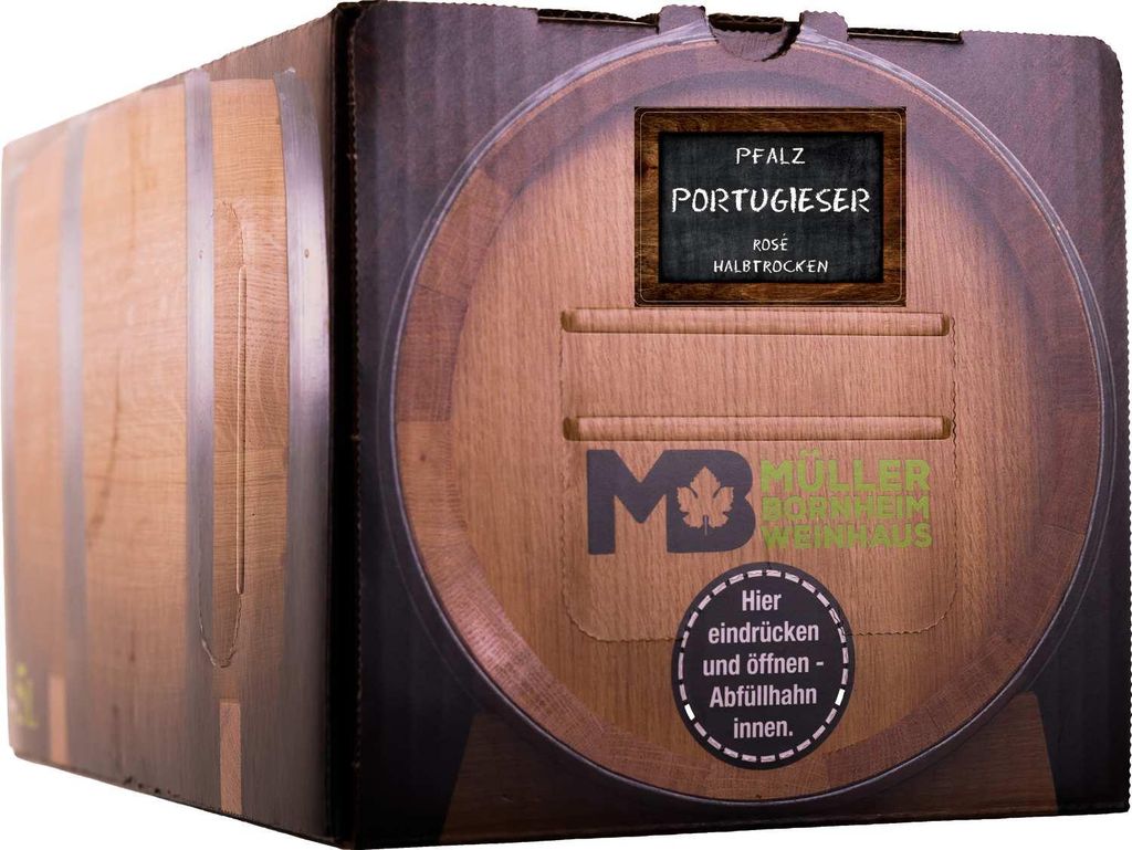 Bag in Box Wein Portugieser Rosé halbtrocken 5 L Weinhaus Produktbild 