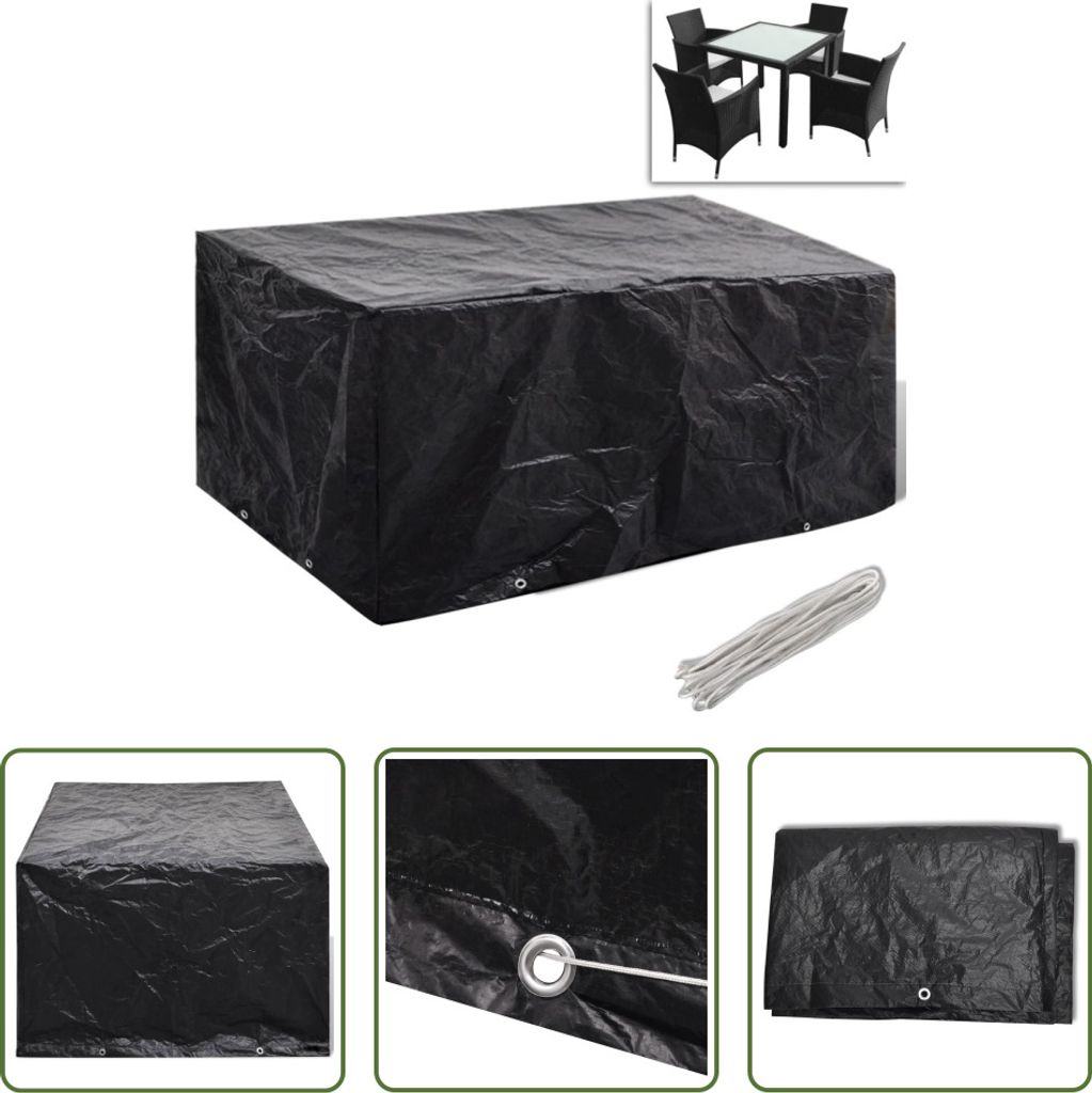 The Living Store Obal na zahradní nábytek 8 oček 180x140x90 Obrázek produktu 