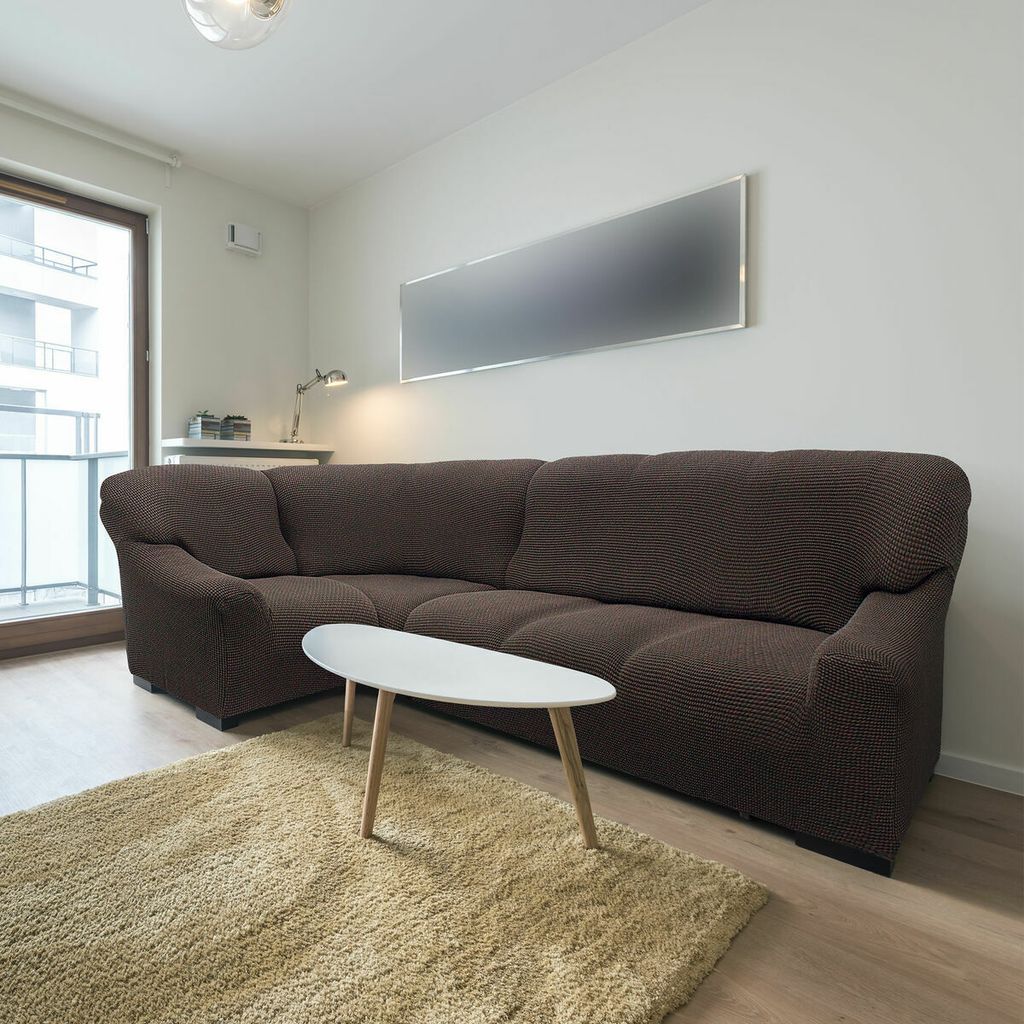 SOFASKINS® Super elastische hoekbankhoes, wasbaar, hoogwaardig, ademend, comfortabel en duurzaam, bankhoes, eenvoudig aan te brengen, afmetingen (340-540 cm), kleur bordeaux