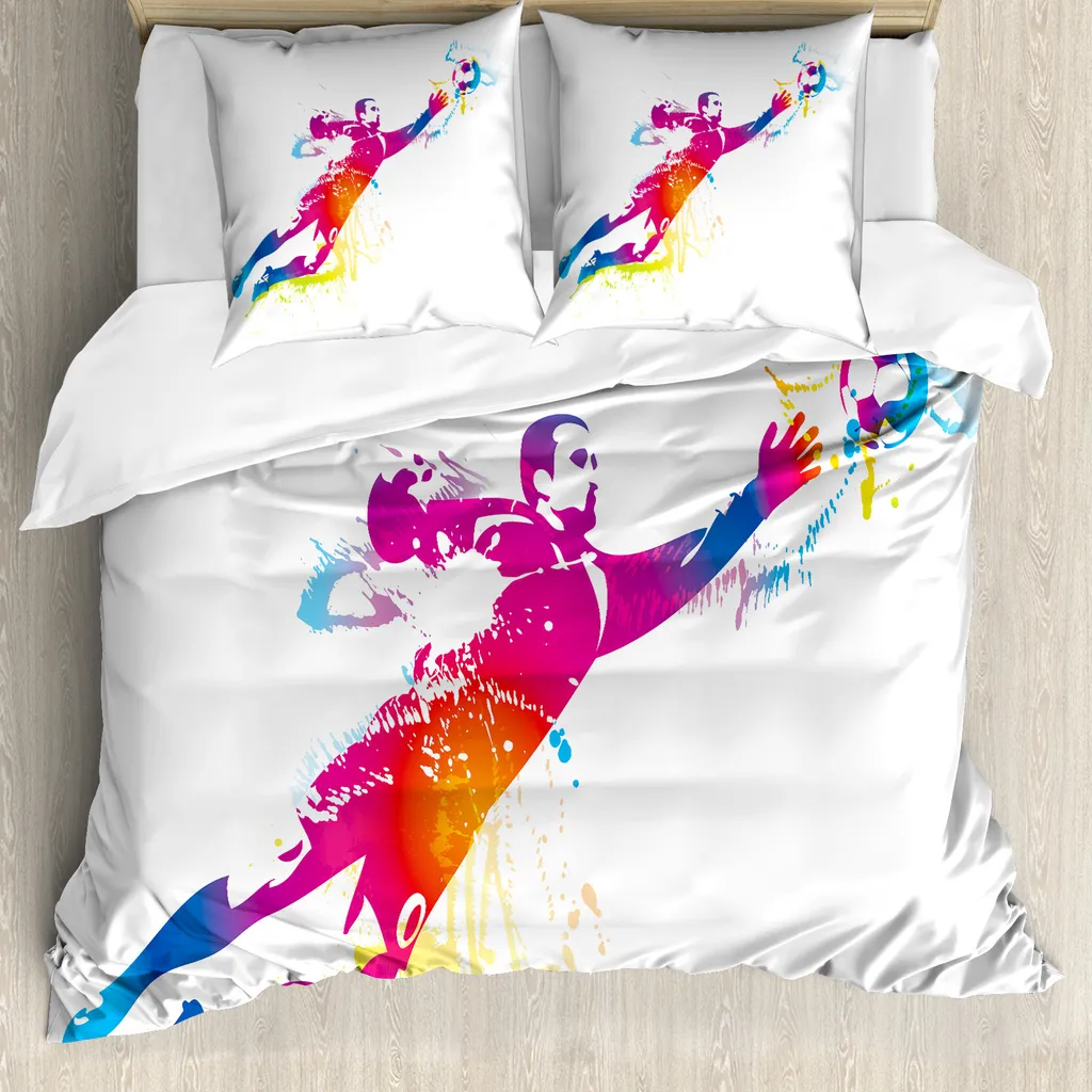 Set Letto Matrimoniale Calcio Arcobaleno ABAKUHAUS Antiacaro