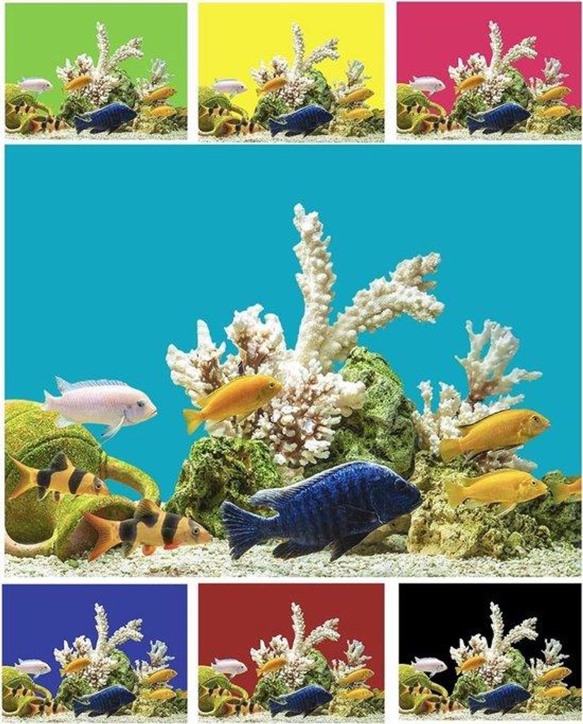 Aquarium Hintergrundfolie - Terrarium Poster - Wasserfest Selbstklebend - 100 cm x 60 cm - Violett