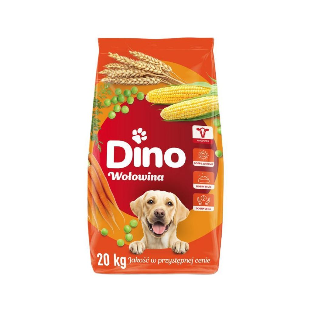 Sucha karma dla psa z wołowiną Dino 20kg Zdjęcie produktu 