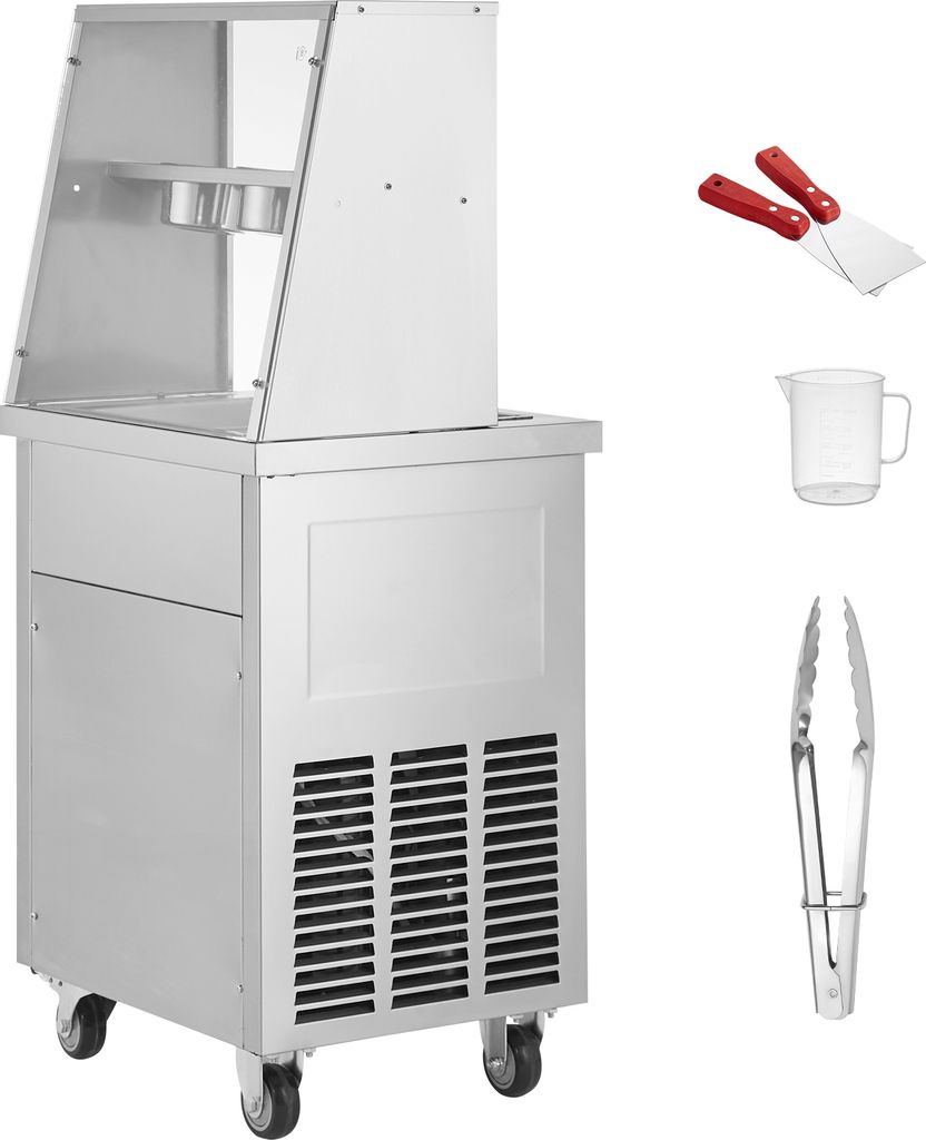 SucceBuy-Maschine für frittierte Eisrollen, quadratische Pfanne zum Frittieren von Eiscreme (35,4 x 35,4 cm). Kommerzieller Eiscreme-Rollenbereite...