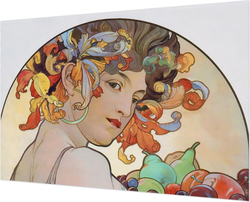 Wandtapete - Dekorative Tapete für Wohnzimmer - Tapetenfolie für Wanddekoration - 152x104 cm - Farbenfroher Jugendstil