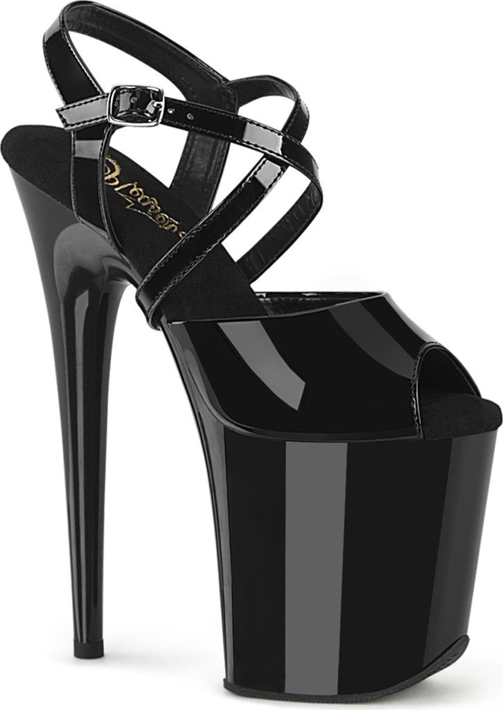 FLAMINGO-824 Damen Sandale von Pleaser, Schwarz Glanz , EU Produktbild 1