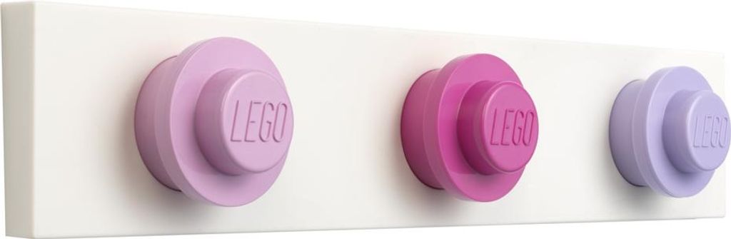 LEGO Wandgarderobe WALL HANGER RACK 3 Haken hellrosa/pink/lavendel
