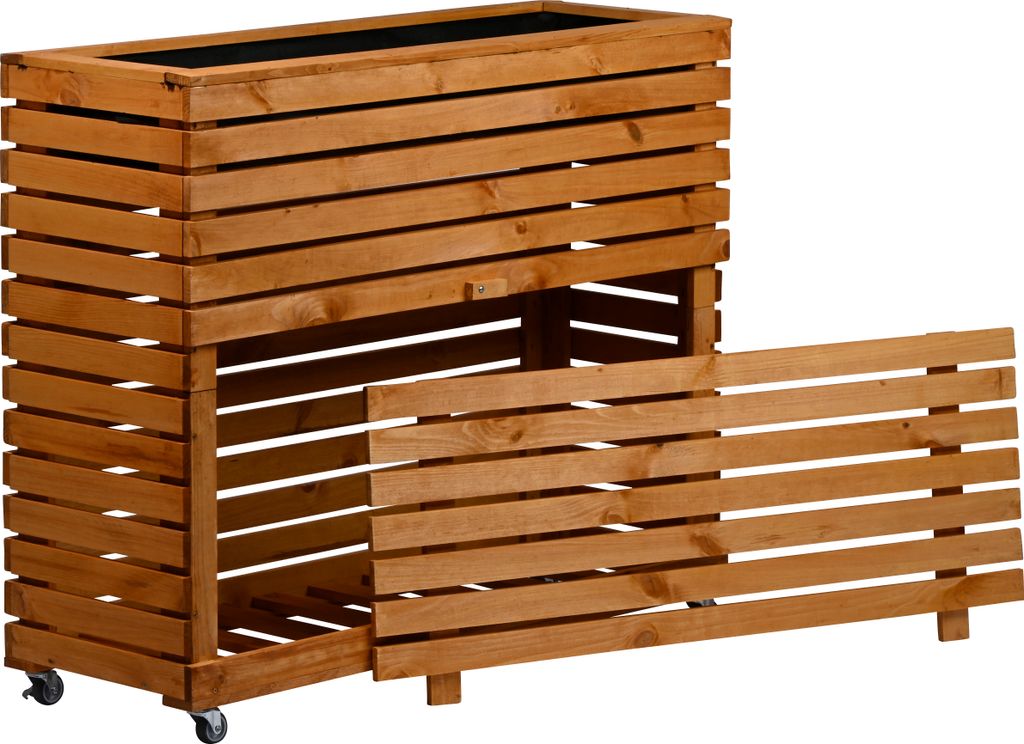 dobar Hochbeet "Rolla" Gr. XL, Braun, 92x32,5x78 cm mit Produktbild 8