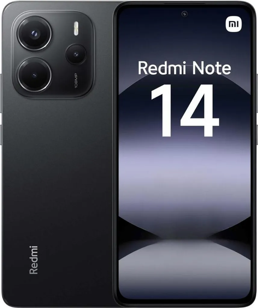 Xiaomi Redmi Note 14 4G 128GB Noir Minuit avec Écran Fluide et 8GB RAM