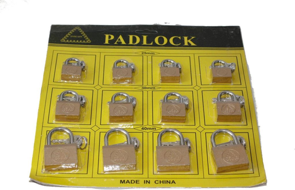 12 Stück Vorhängeschloss 25/30/40mm Bügelschloss Kofferschloss