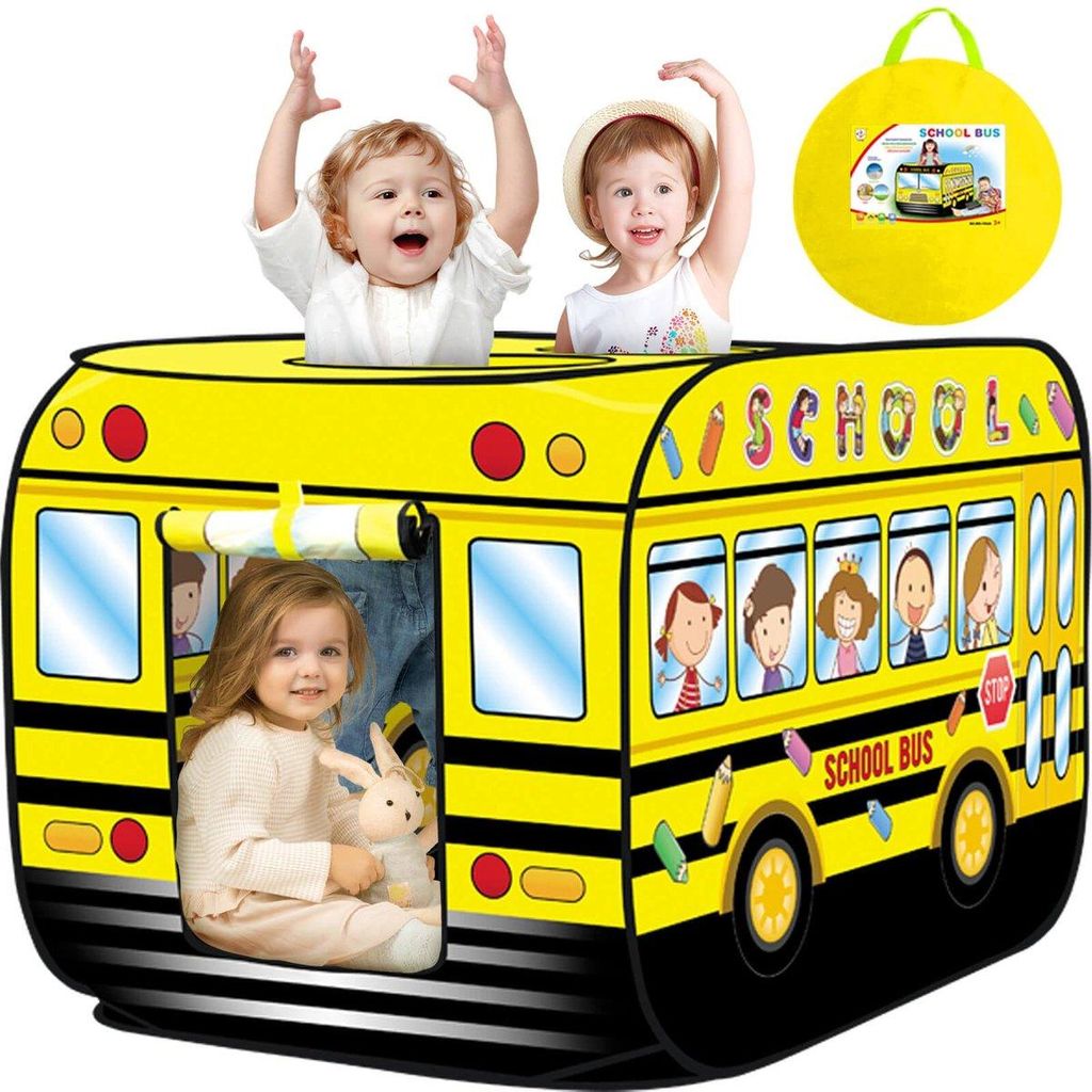 Tente pour enfants Pop Up « Bus scolaire » – Tente de jeu Image du produit 