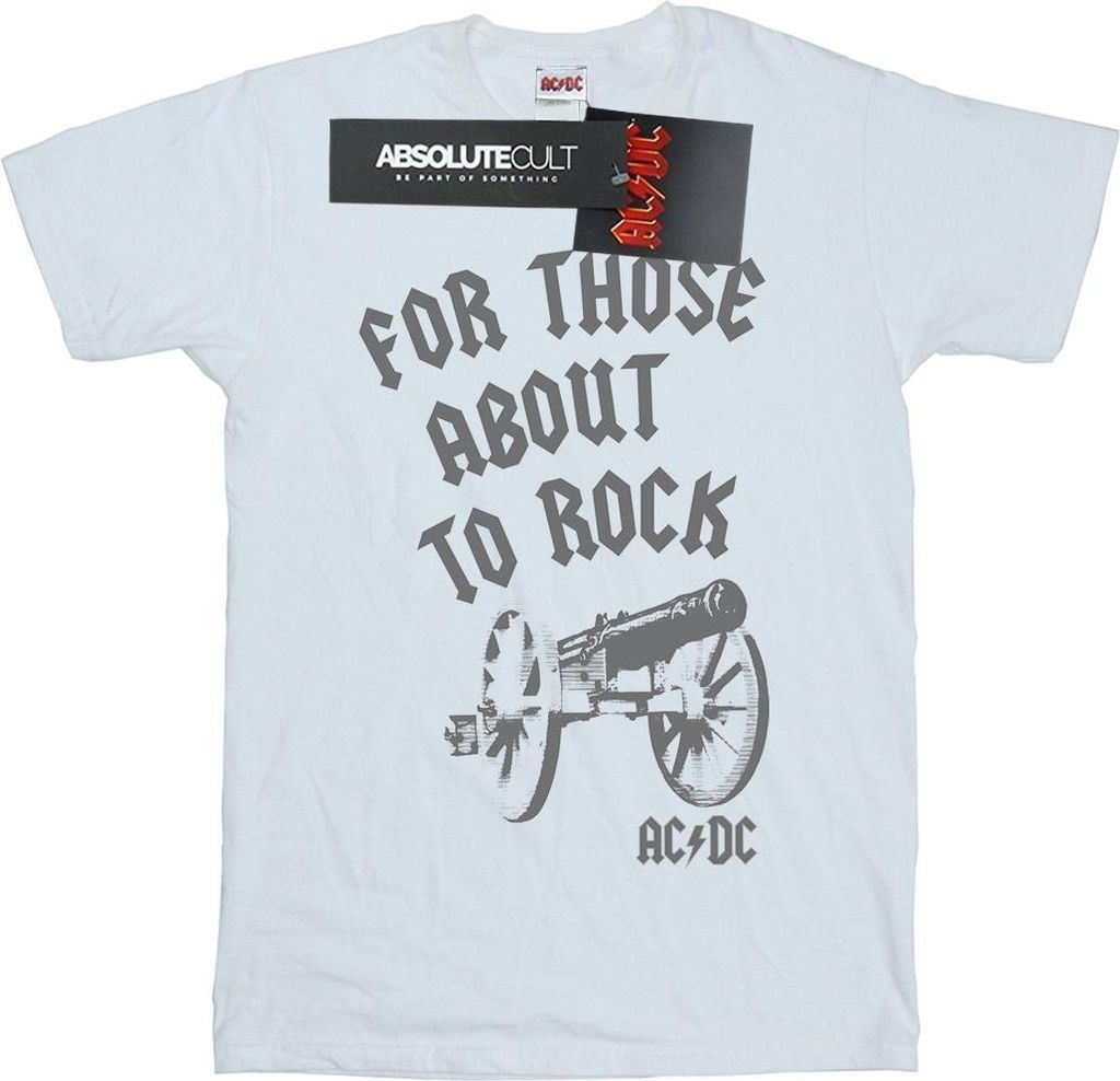AC/DC - "For Those About To Rock" T-Shirt für Herren BI7036 (L) (Weiß)