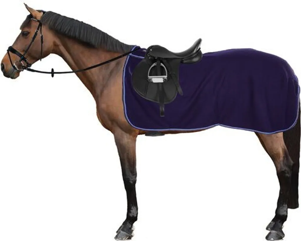 Couvre-reins Riding World Polaire Bleu Marine Taille XL pour Cheval QHP17