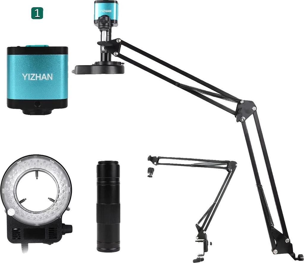 4K Mikroskop, 48MP Digitalkamera, LED-Licht, 48MP Komplettset, SONY 150X
