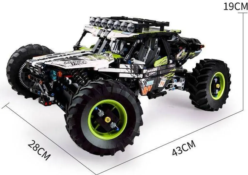 Construisez votre propre 4x4 tout-terrain télécommandé vert 1879pcs - 4