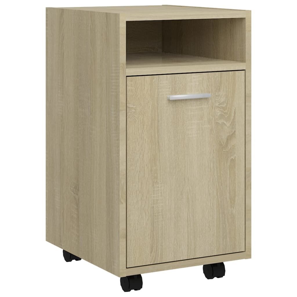 vidaXL Beistellschrank mit Rollen Sonoma-Eiche 33x38x60 cm Produktbild 