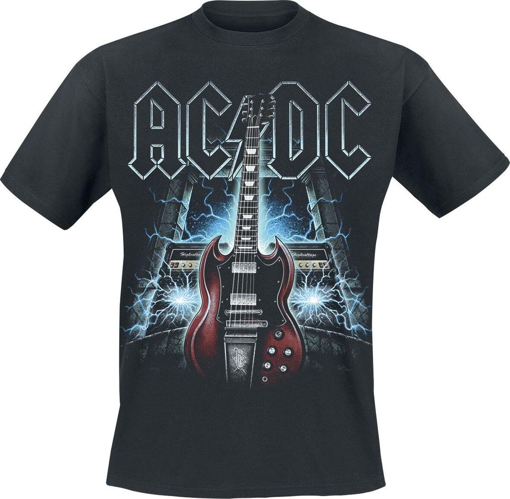 AC/DC T-Shirt Herren High Voltage Guitar schwarz 5XL