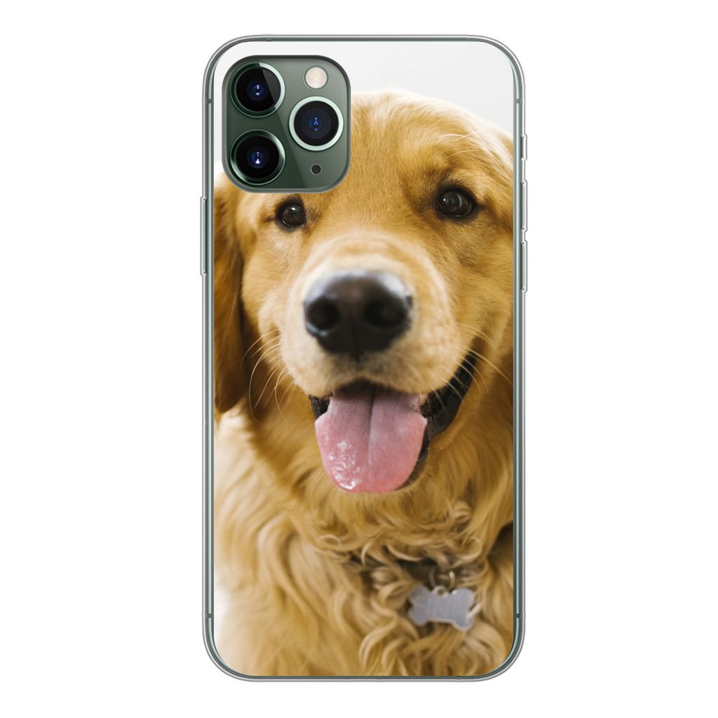 MuchoWow Handyhülle Schutzhülle Hülle für iPhone 11 Pro Porträt eines superschönen Golden Retrievers Silikon Softcase Handy Hülle - Handy