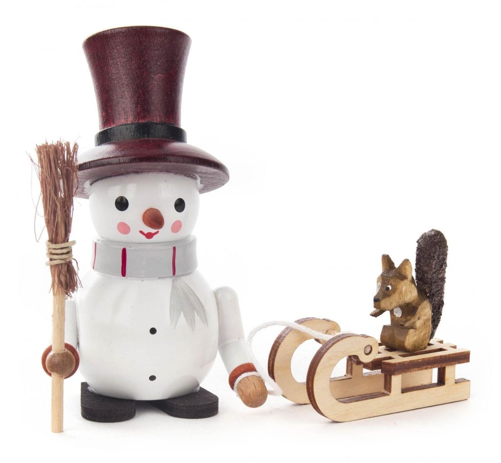 Miniaturfiguren Schneemann »Freddy« mit Schlitten Höhe 80mm NEU