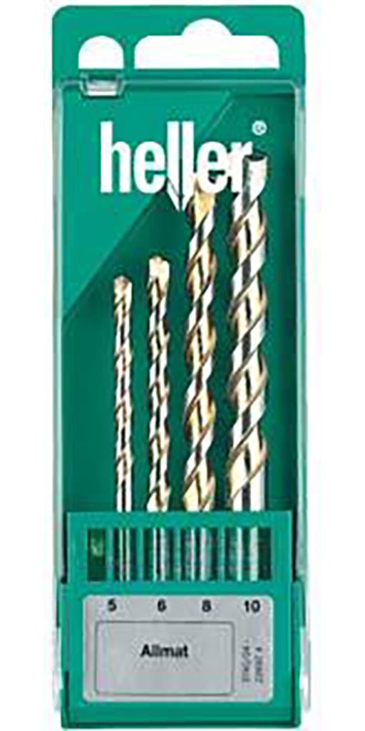 Universalbohrersatz Allmat 4tlg.D.5,6,8,10mm Rundschaft HELLER