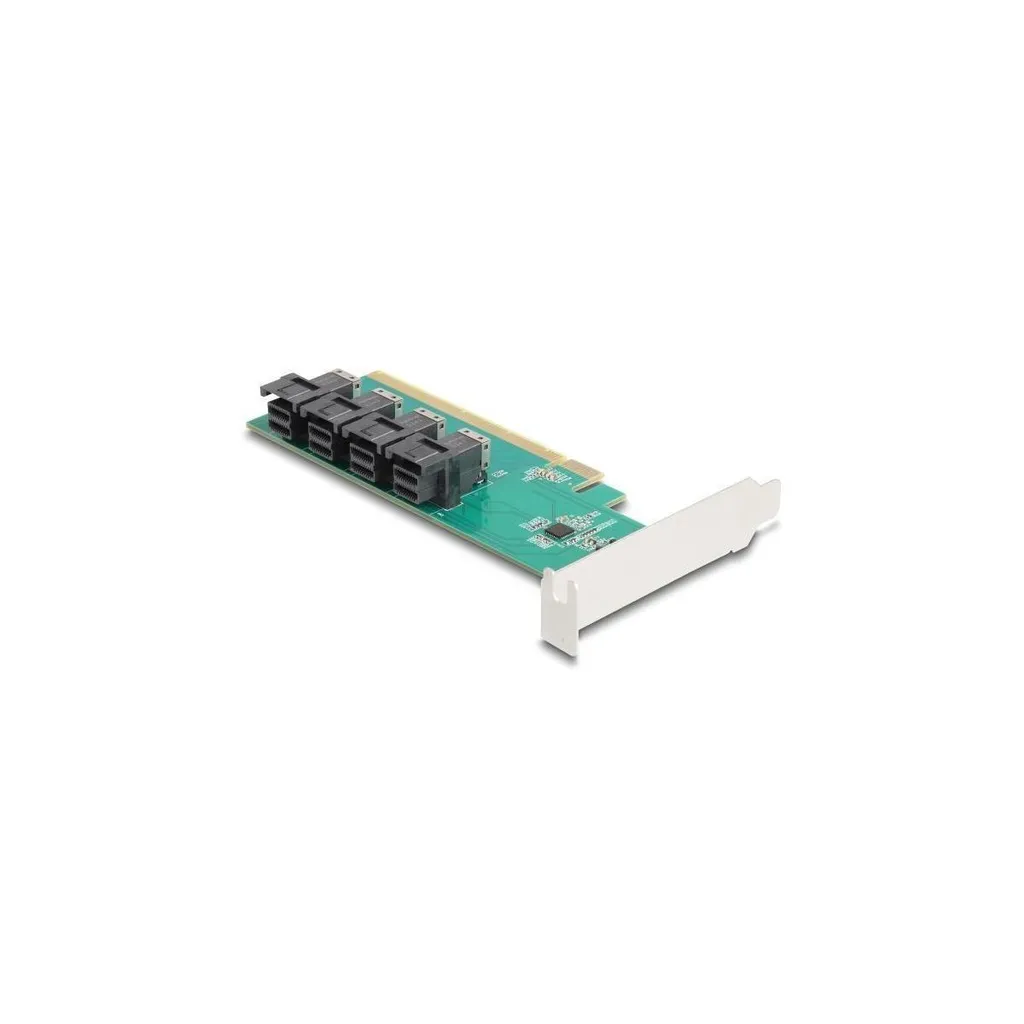 Carte de Bifurcation PCIe x16 Delock supportant 4 Interfaces NVMe U.2 - 2