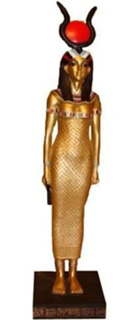 Décoration Égypte Antique Statue Isis 33cm pour Bureau et Salon Chic