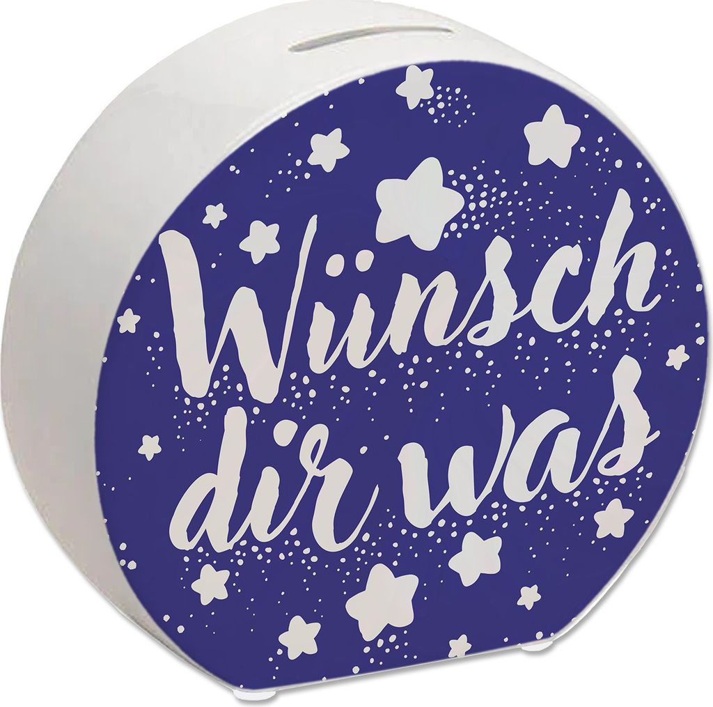 Sternenhimmel Spardose mit Spruch Wünsch dir was Produktbild 
