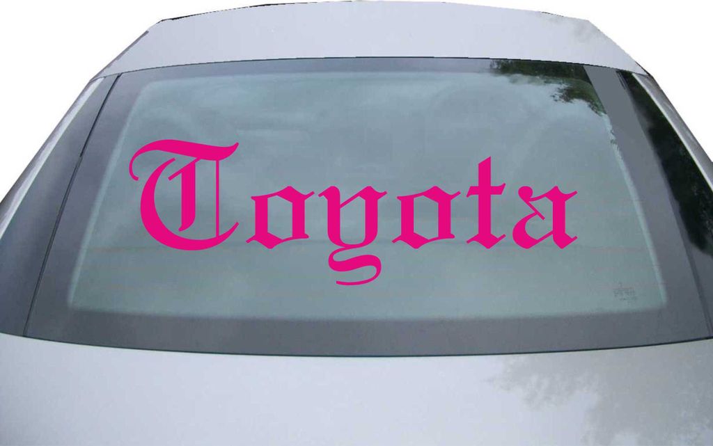 Indigos UG - Aufkleber Heckscheibe & Motorklappe DE6894 - pink - 600x195 mm - Coyota - Auto Scheiben Fenster Heckklappe Tuning Racing JDM - Die cut