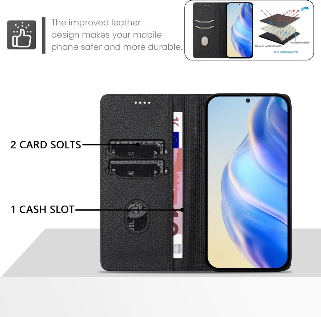 Cover Anti-Shock OnePlus Nord CE4 Lite - Protezione in TPU e Pelle PU - 5