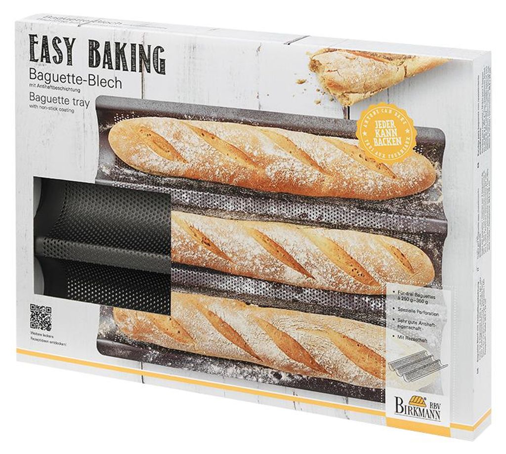 BIRKMANN 3er Baguette-Blech, L 38,5 x B 28 x H 4 cm, Produktbild 