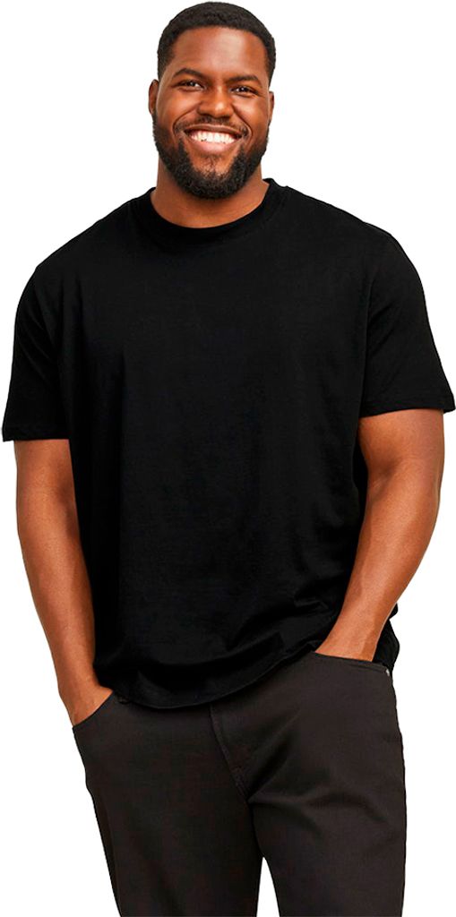 Jack & Jones Bradley Plus Size Kurzarm-t-shirt Schwarz 3XL Mann Schwarz 3XL