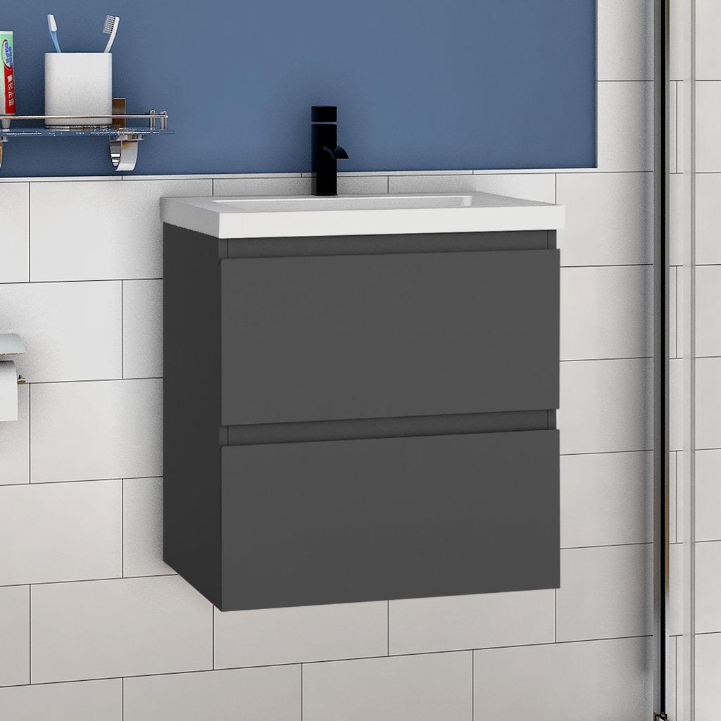 Waschtisch mit Unterschrank 50cm Alast Badmöbel Set Produktbild 