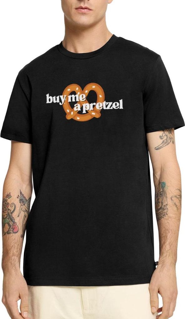 Spreadshirt Brezn Pretzel Bayern Volksfest Männer Premium T-Shirt, XXL, Schwarz