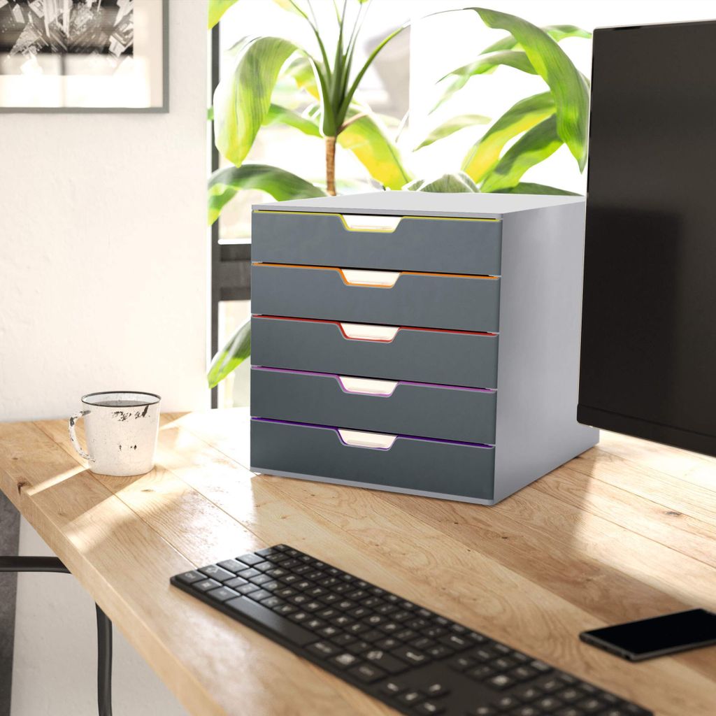 Odolný zásuvkový box VARICOLOR 5 priehradiek štítky Obrázok produktu 14