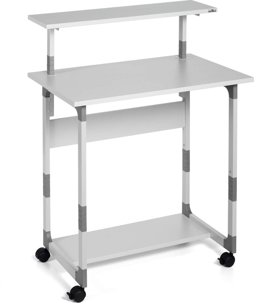 DURABLE SYSTEM Computer Trolley 80 VH grau5 silber Produktbild 
