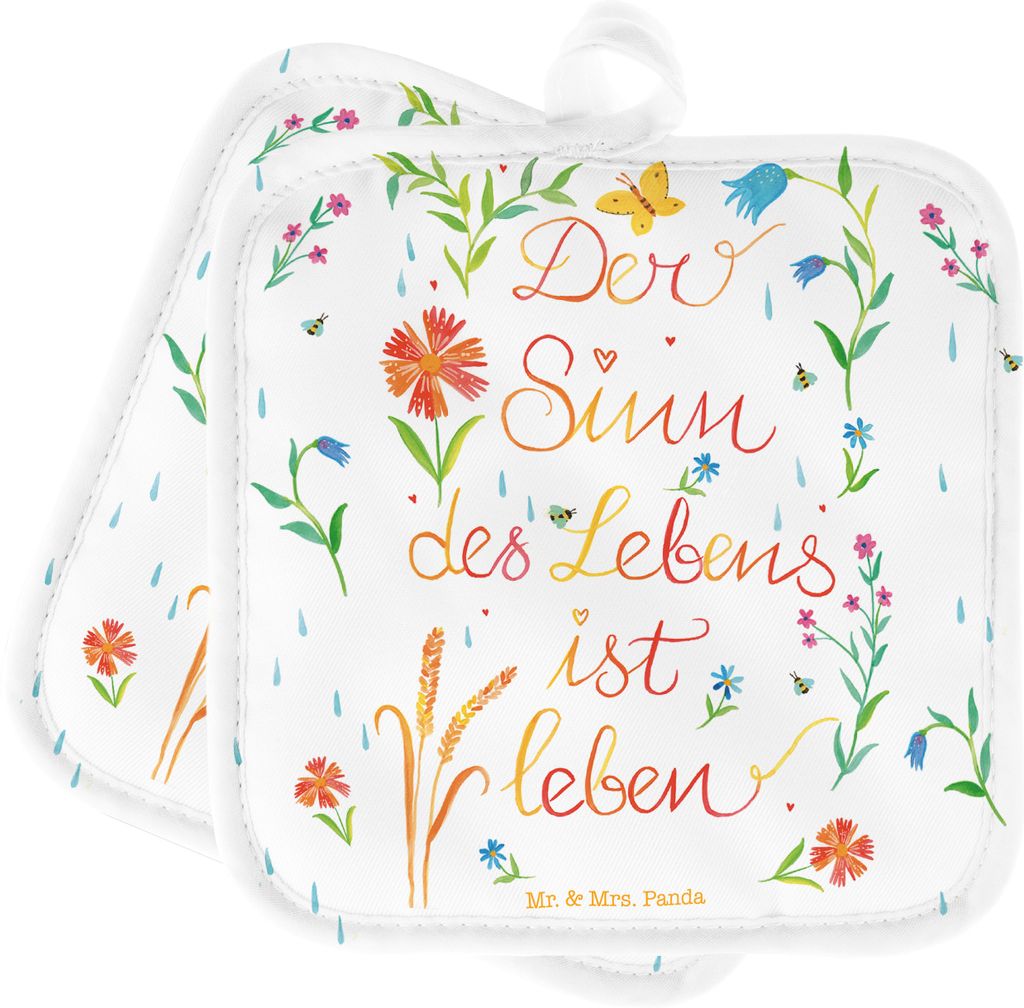 Mr. & Mrs. Panda Topflappen Sinn des Lebens - Geschenk, Produktbild 