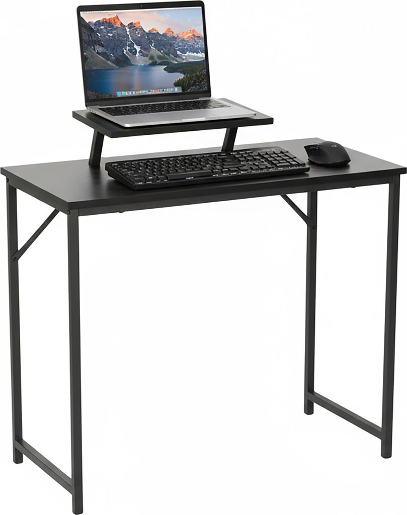 Biurko Relaxdays z półką na monitor, wymiary: 75 x 80 x 40 Zdjęcie produktu 