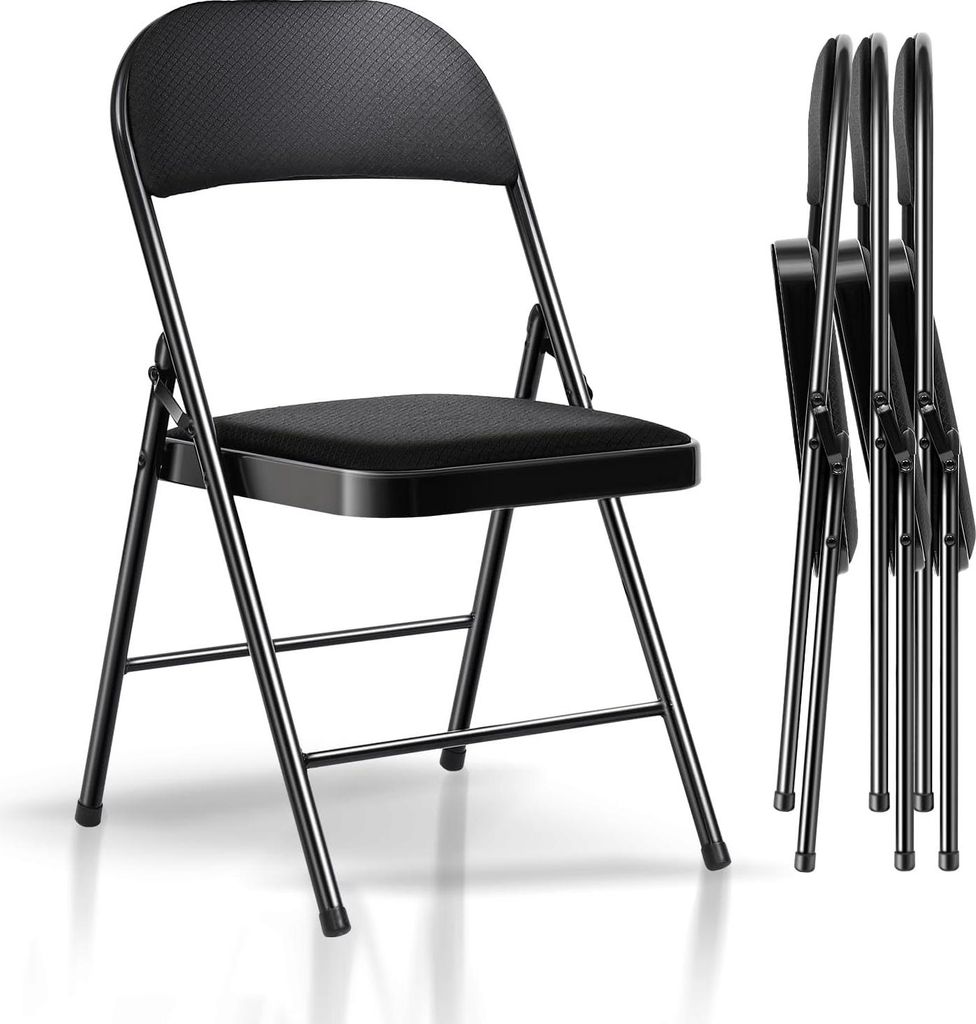 Klappstühle 4er Set, Klappstuhl Gepolstert, bis 204 kg Produktbild 