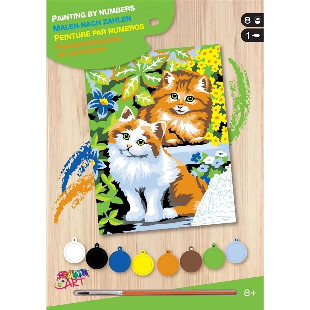 Activité manuelle Art à paillettes Chatons - Jeu éducatif de patience