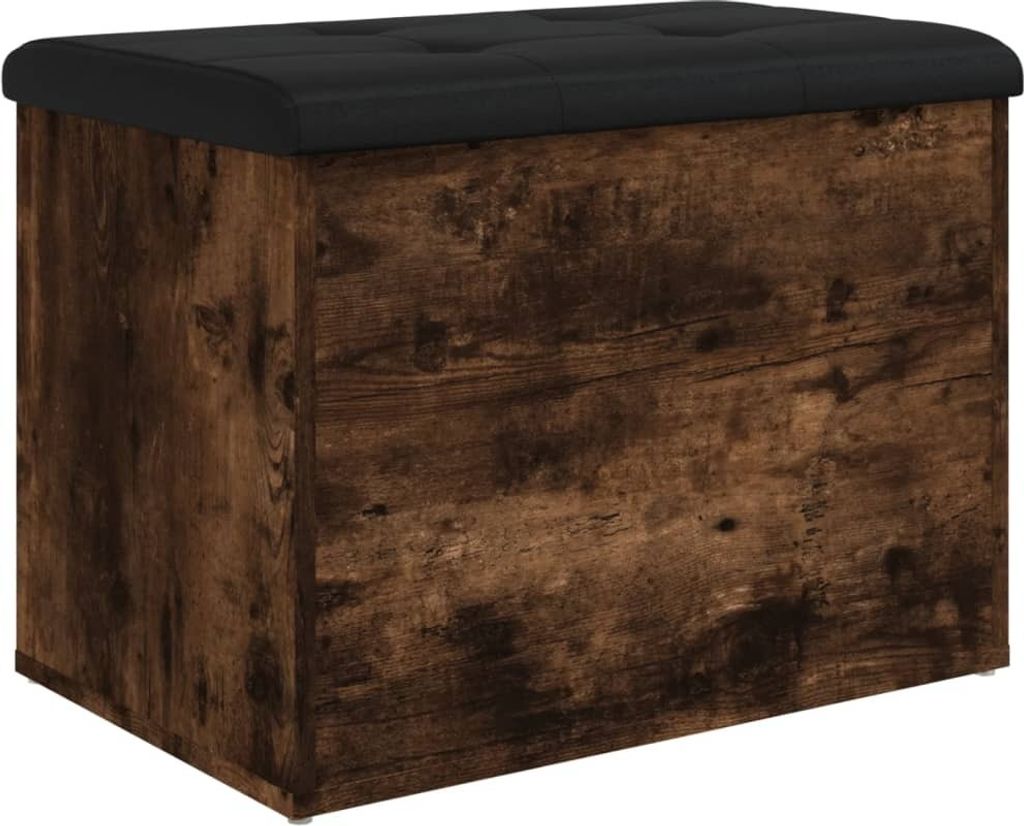 Sitzbank mit Stauraum Räuchereiche 62x42x45 cm Holzwerkstoff