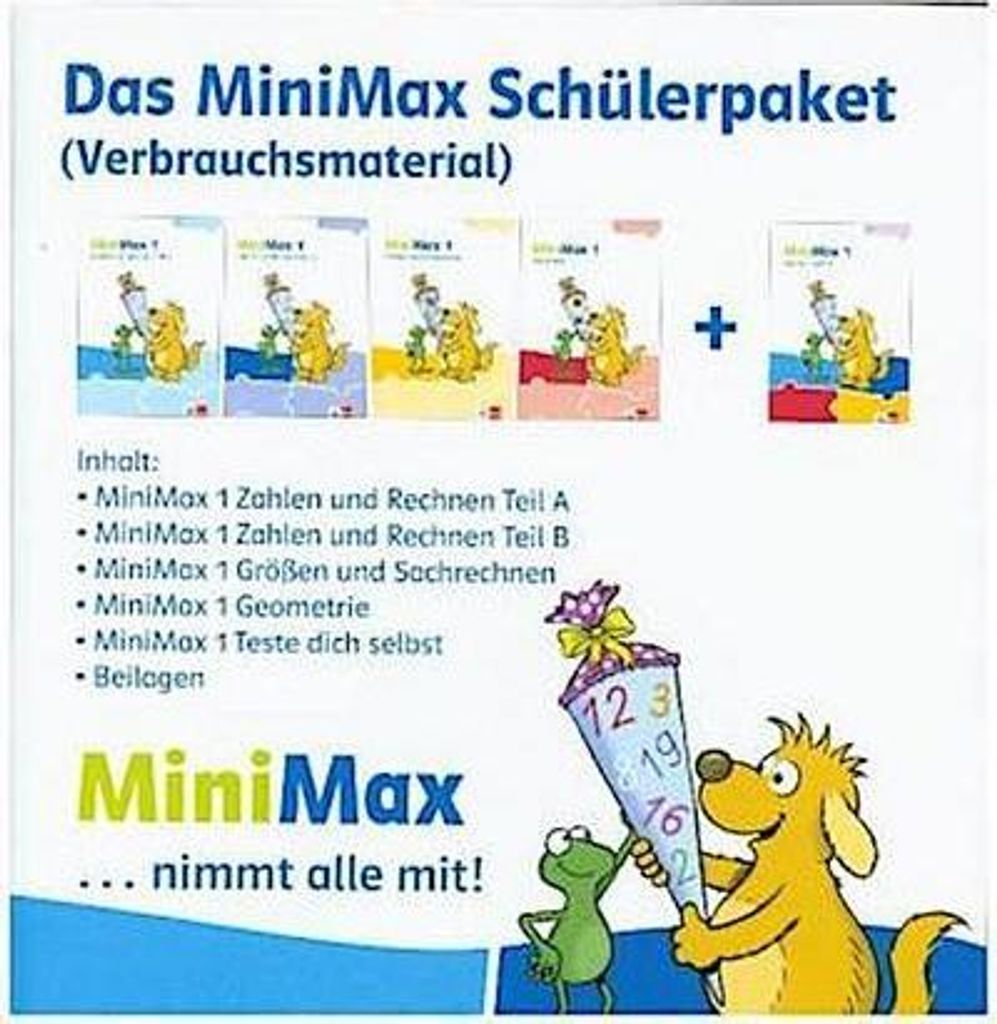 MiniMax 1. Schülerpaket (4 Themenhefte: Zahlen und Rechnen A, Zahlen und Rechnen B, Größen und Sachrechnen, Geometrie) - Verbrauchsmaterial Klas...