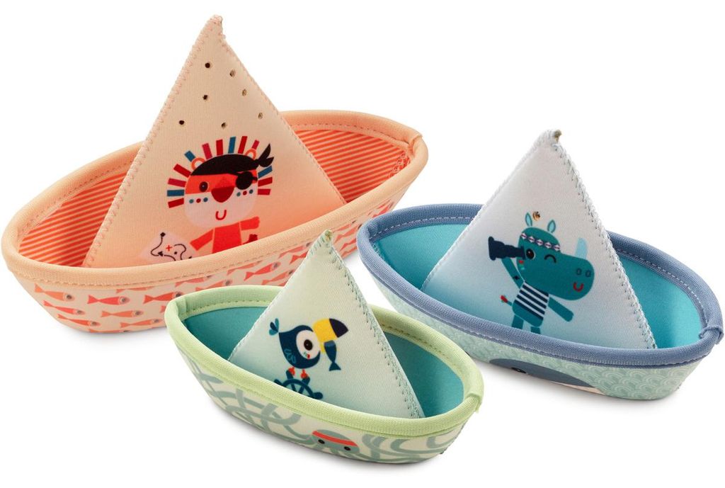 Lilliputiens - Schwimmende Badboote Jungle 3er Set - Produktbild 