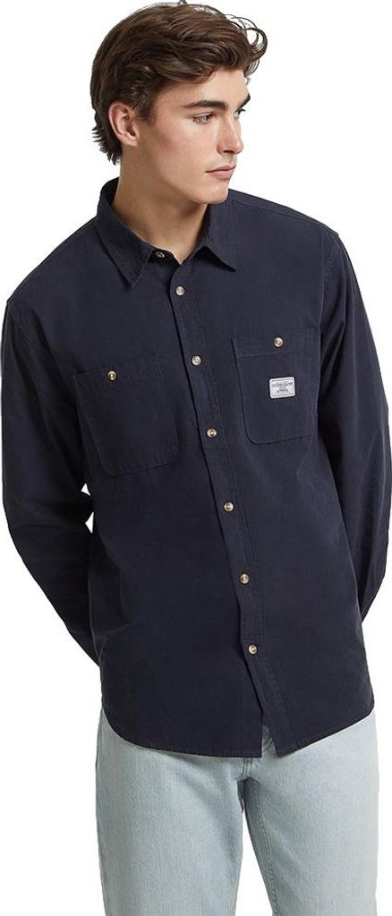 Guess Jeans Reg Pockets Langarmhemd Blau S Herren Blau S