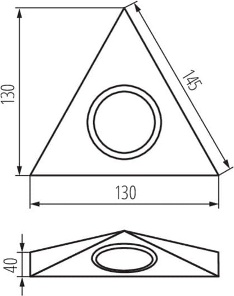 Kanlux ZEPO Unterbauleuchte G4 / GU4, Dreieck-Leuchte 4381 Produktbild 4