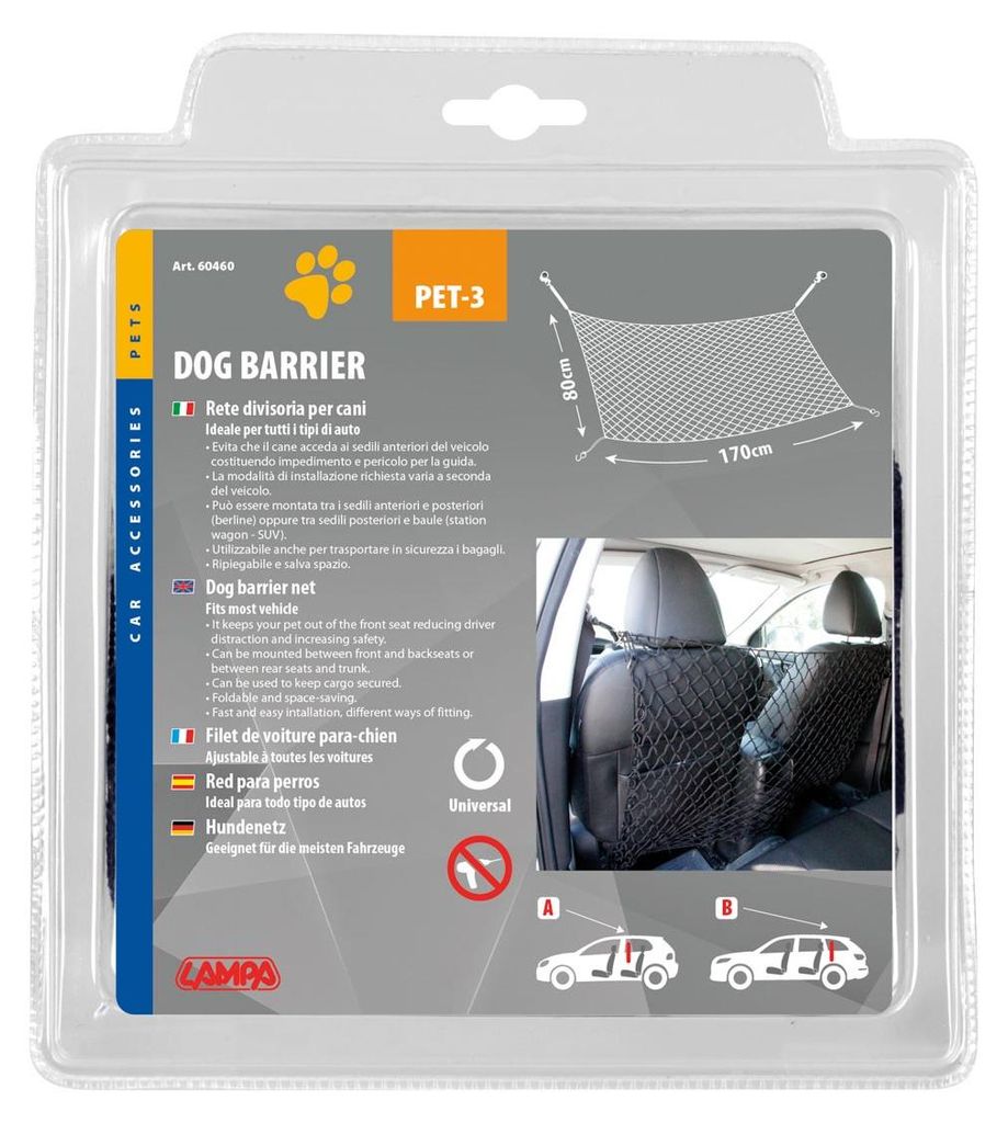 LAMPA Autonetz für Hunde Hundenetz 60460 170cm 80cm Produktbild 