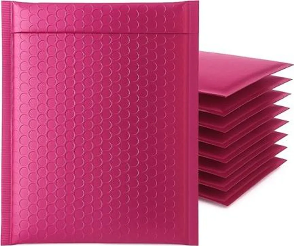 Pochette d'expédition matelassée rose brillant 27x36 cm par 100 ex