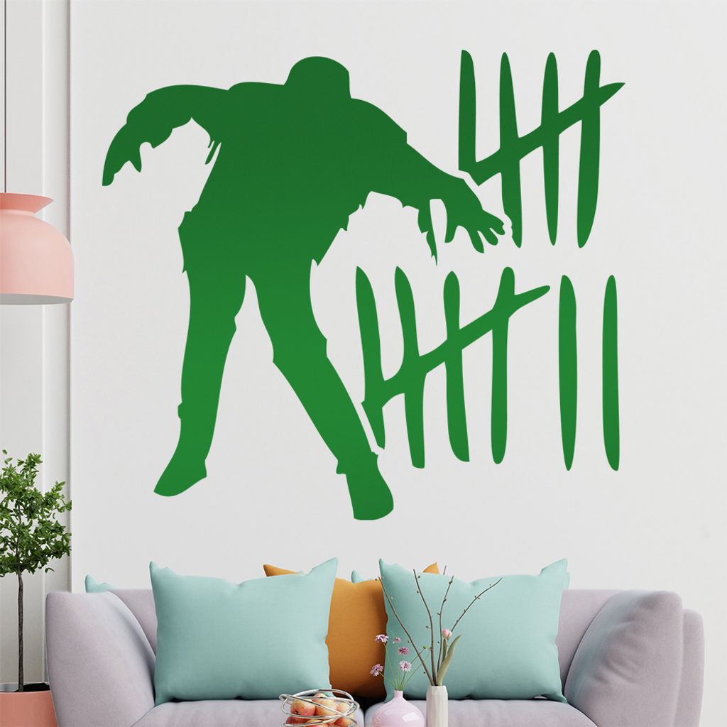 KIWISTAR Zombie Hunter Counter - Liste Treffer Wandtattoo in 6 Größen - Wandaufkleber Wall Sticker - Dekoration, Küche, Wohnzimmer, Schlafzimmer...