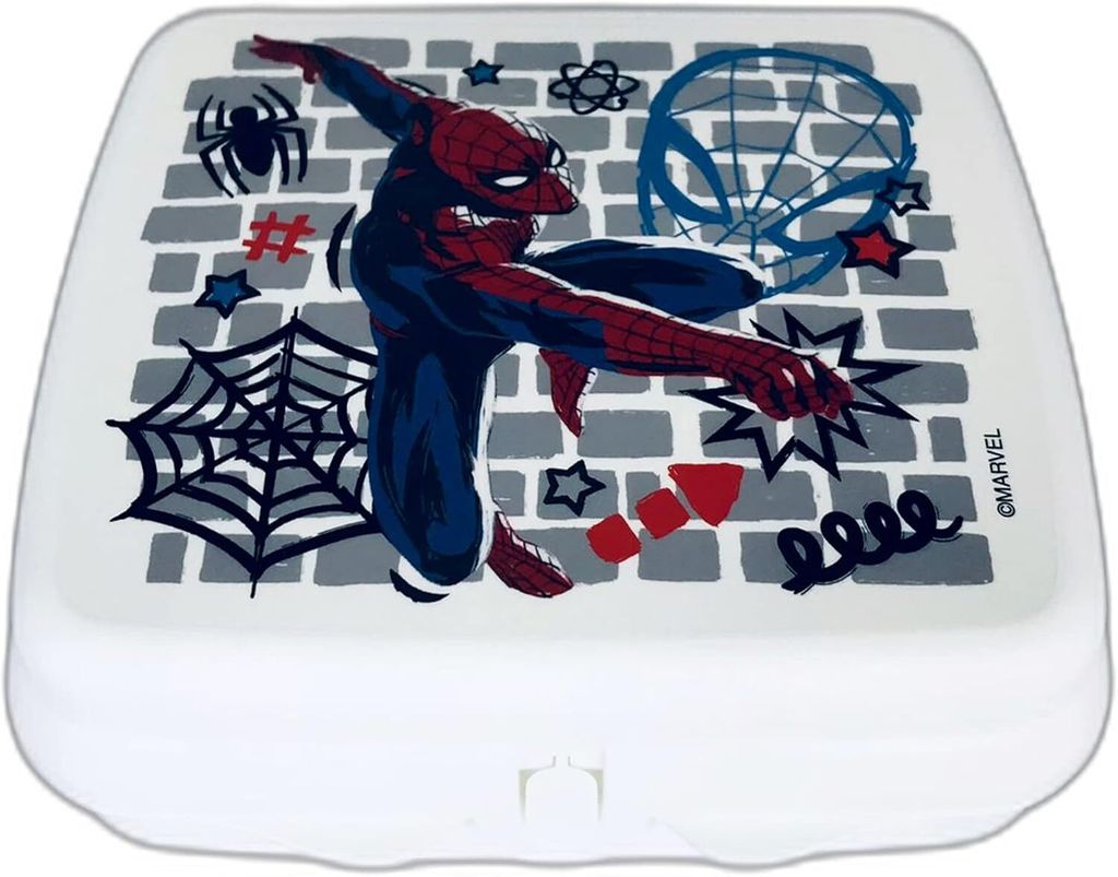 Tupperware to Go Twin Eco+ Spiderman Marvel weiß blau Produktbild 