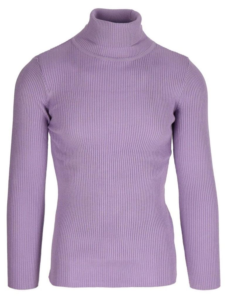Rollkragen Pullover Herren Sweatshirt Sweater Rolli Stretch Pullover M Lila